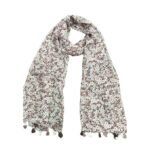 Printed Cotton Blend Scarf for Women, Lightweight Soft Scarves Stoles for Summer & Winter
